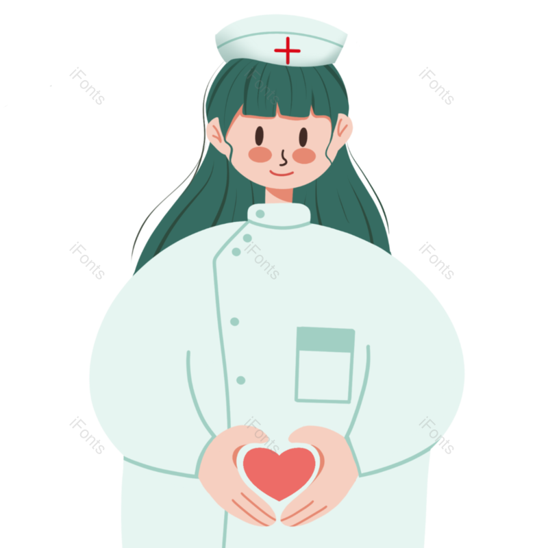 人物图片,卡通人物元素,护士PNG,护士节免抠素材